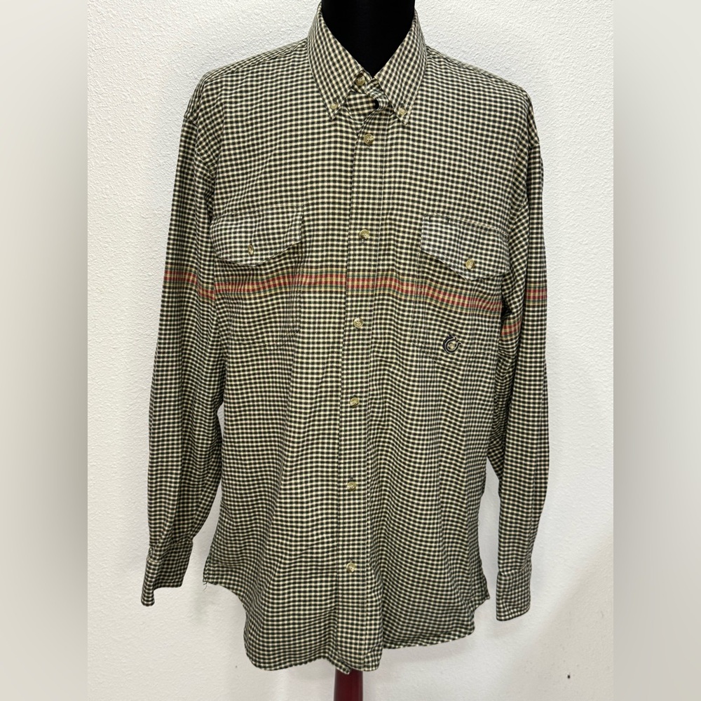 Roper‎ Western Cowboy Plaid Shirt - Multicolored - Long Sleeve Button Down Large